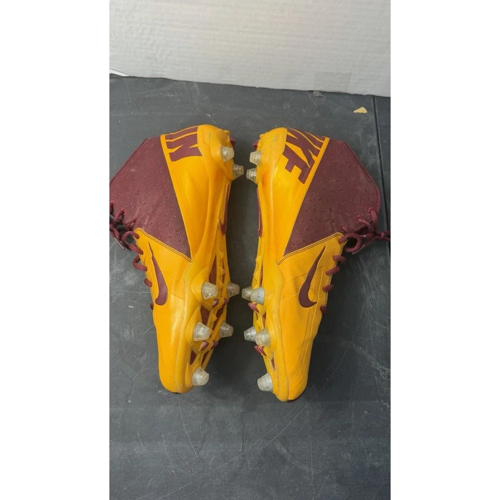 Nike Vapor Pro 3/4 Cleats 544761-632, burgandy/yellow Men's 14.5